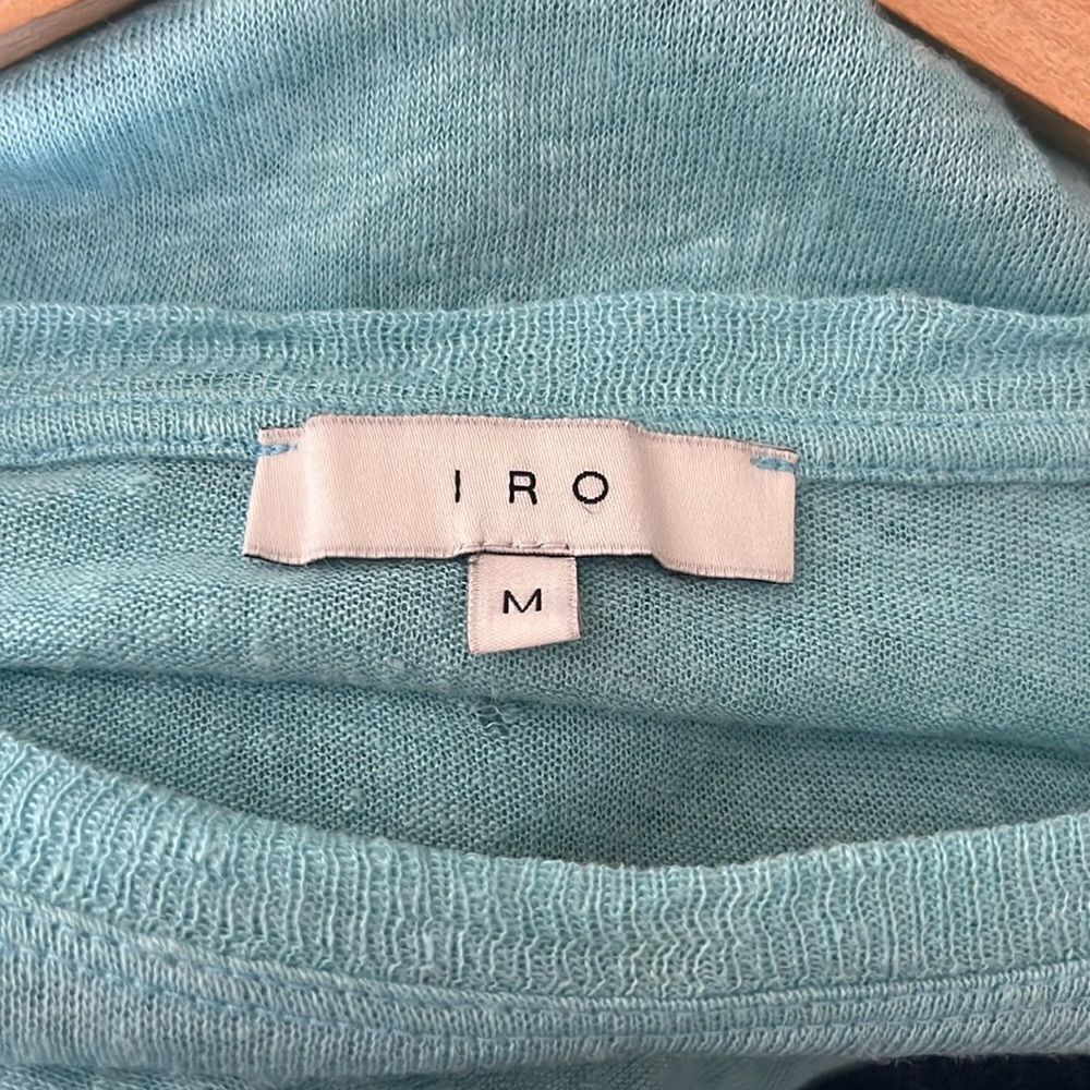 IRO Women’s Clay Linen Tee Aqua - Picture 6 of 6